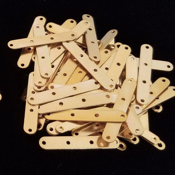 120 SPACER BARS mixed 2 & 3 hole Gold new bundle set - Picture 1 of 7